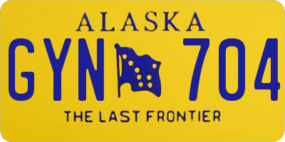 AK license plate GYN704