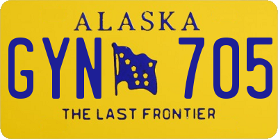AK license plate GYN705