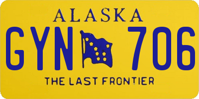 AK license plate GYN706