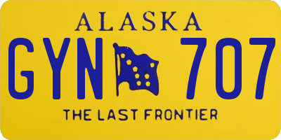 AK license plate GYN707