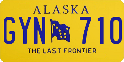 AK license plate GYN710