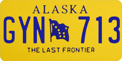 AK license plate GYN713