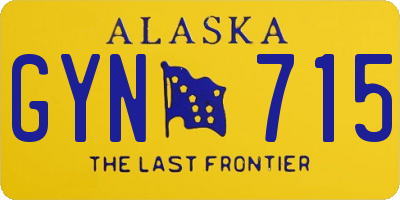 AK license plate GYN715