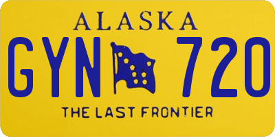 AK license plate GYN720