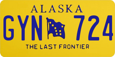 AK license plate GYN724