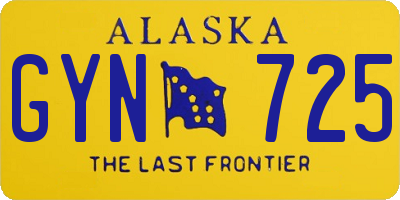AK license plate GYN725
