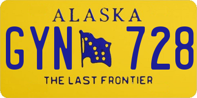 AK license plate GYN728