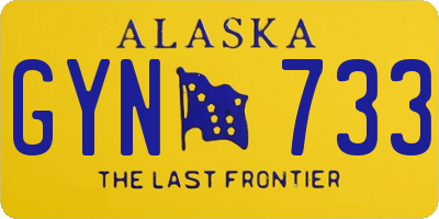 AK license plate GYN733
