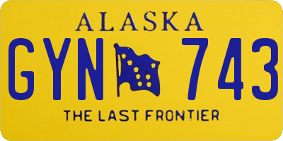 AK license plate GYN743