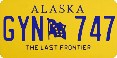 AK license plate GYN747