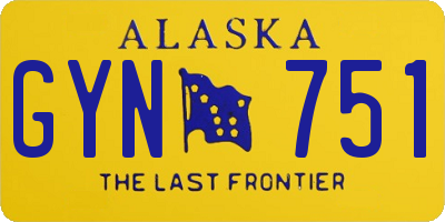 AK license plate GYN751