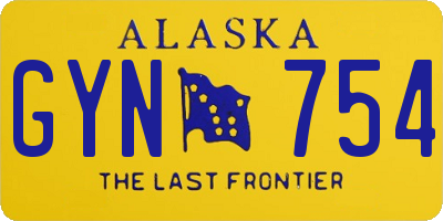 AK license plate GYN754