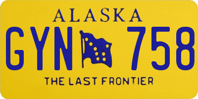 AK license plate GYN758