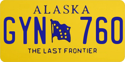 AK license plate GYN760