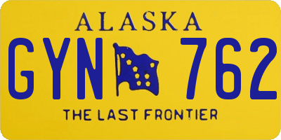 AK license plate GYN762