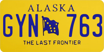 AK license plate GYN763