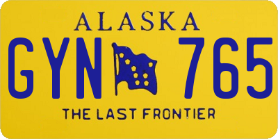 AK license plate GYN765