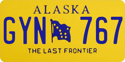 AK license plate GYN767