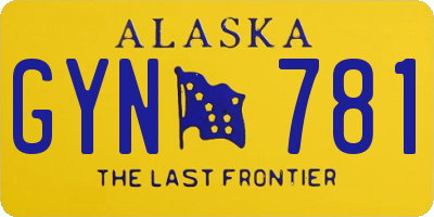 AK license plate GYN781