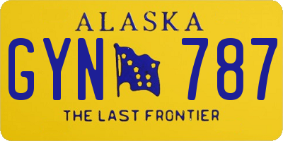 AK license plate GYN787