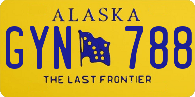 AK license plate GYN788