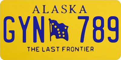 AK license plate GYN789