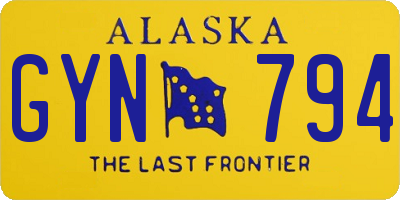 AK license plate GYN794