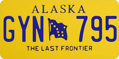 AK license plate GYN795