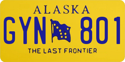 AK license plate GYN801
