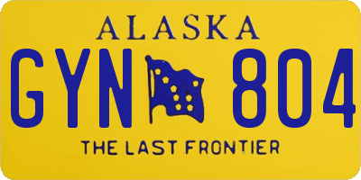 AK license plate GYN804