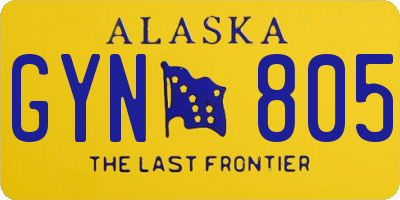AK license plate GYN805