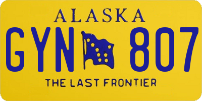 AK license plate GYN807
