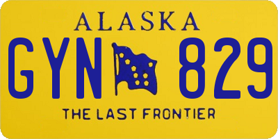 AK license plate GYN829