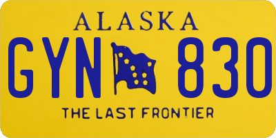 AK license plate GYN830