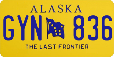 AK license plate GYN836