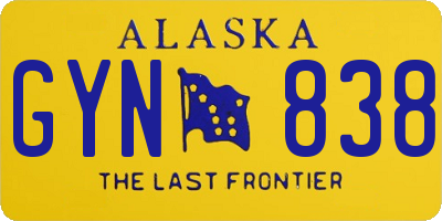 AK license plate GYN838