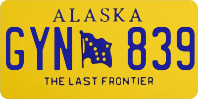 AK license plate GYN839