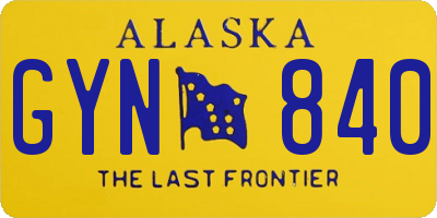 AK license plate GYN840