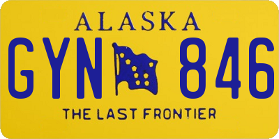 AK license plate GYN846