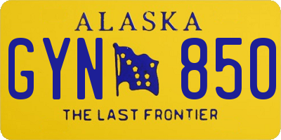 AK license plate GYN850