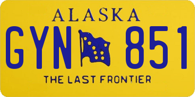 AK license plate GYN851