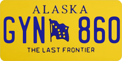 AK license plate GYN860