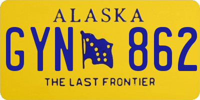 AK license plate GYN862