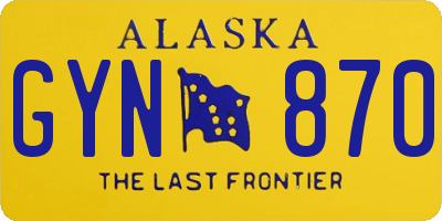 AK license plate GYN870