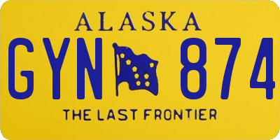 AK license plate GYN874
