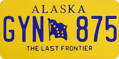 AK license plate GYN875