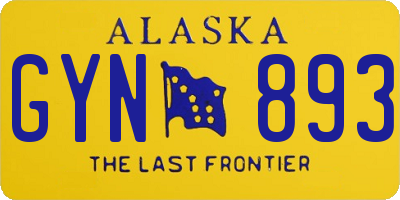AK license plate GYN893