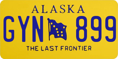 AK license plate GYN899