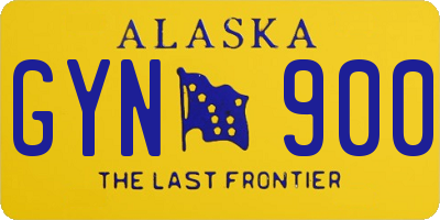 AK license plate GYN900