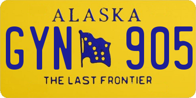 AK license plate GYN905
